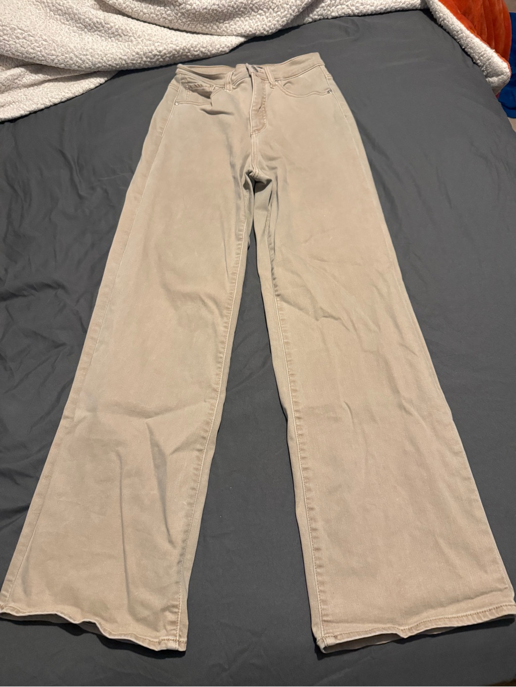 Silver Jeans Women's Wide Leg Flare Jeans In Beige
